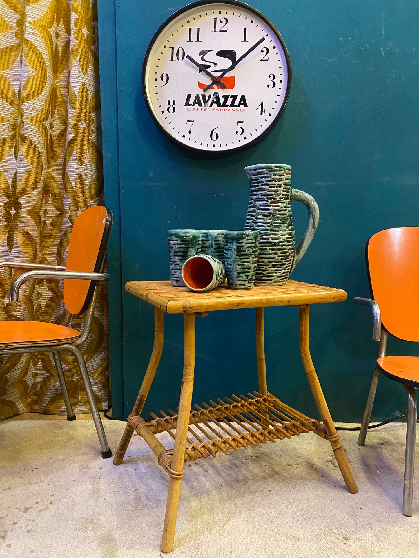 Petite table basse rotin 60’S