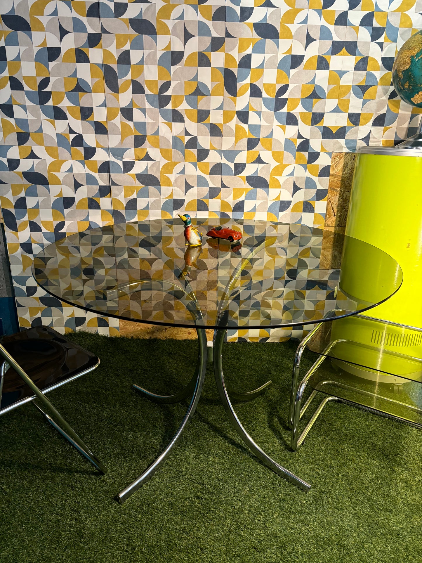 Table ronde Mushroom vintage 1970