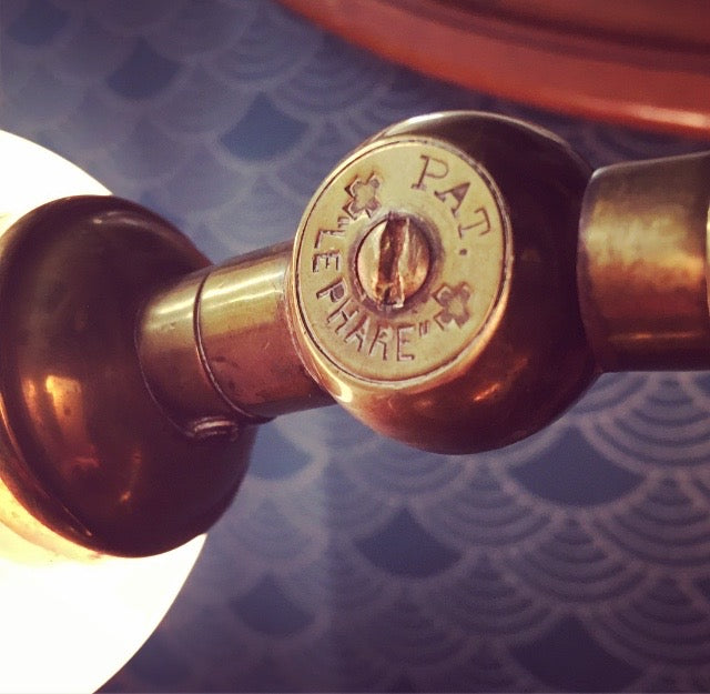 Lampe florale antique