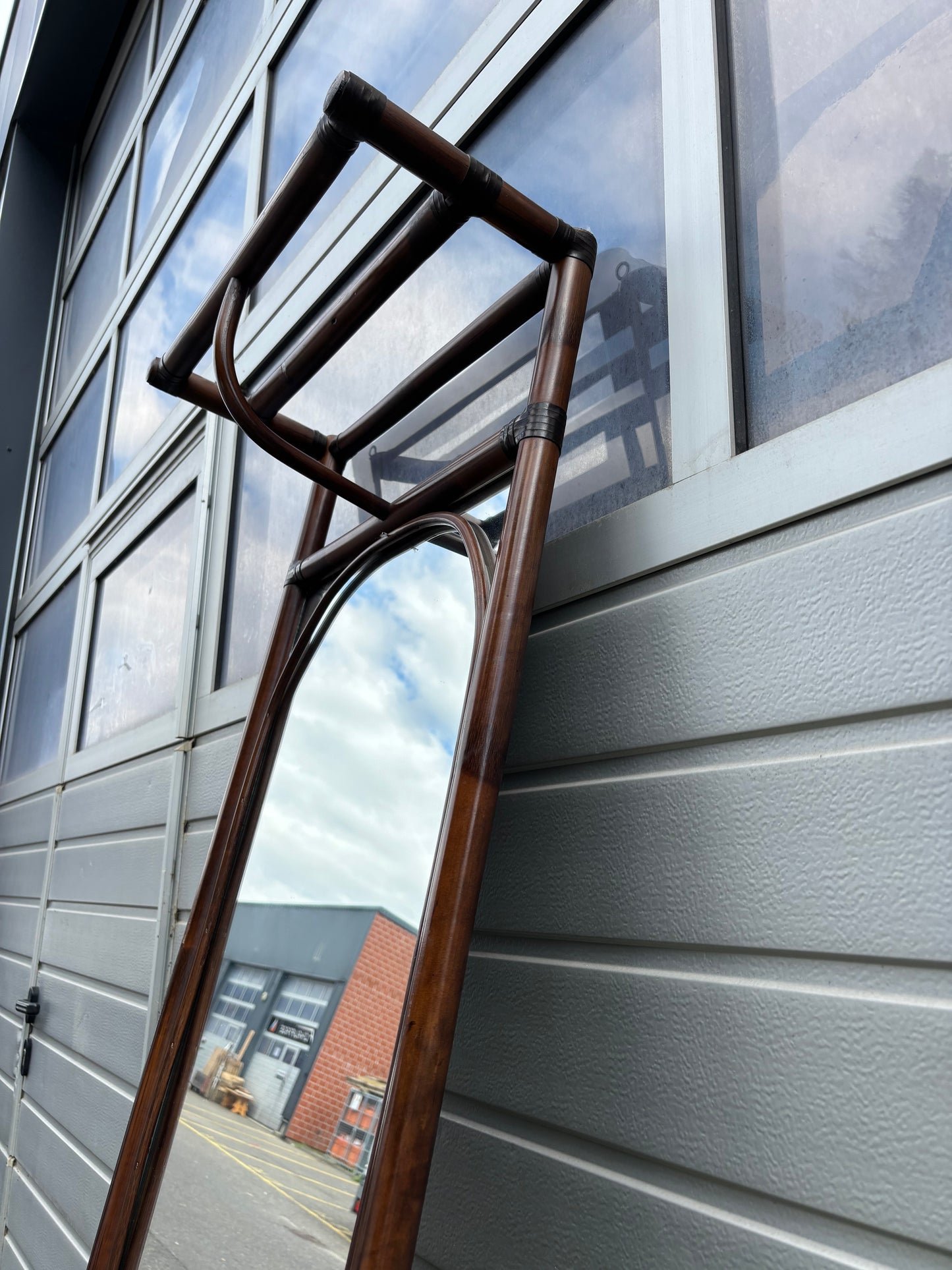 Miroir mural rotin