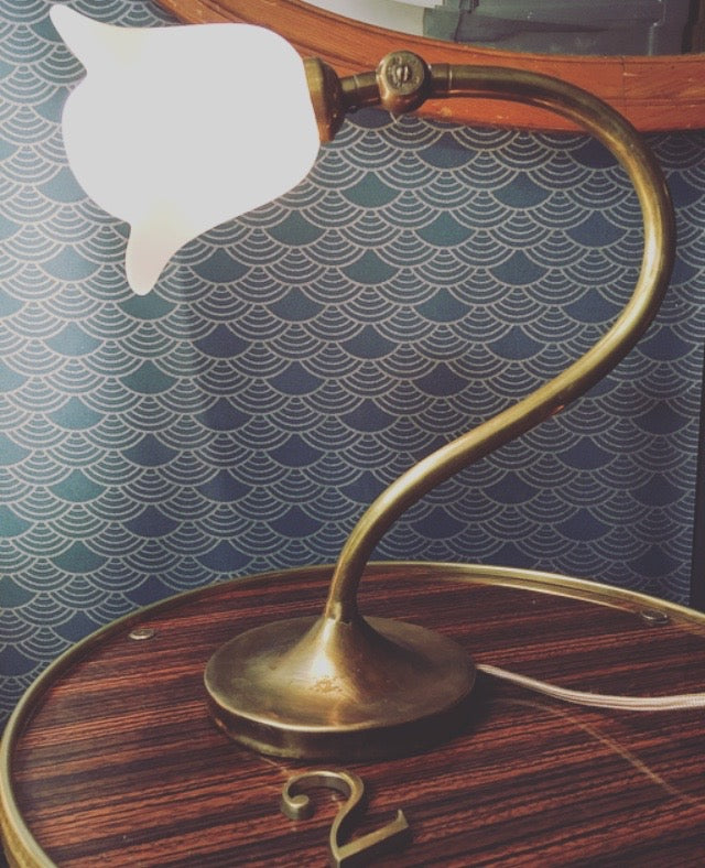Lampe florale antique