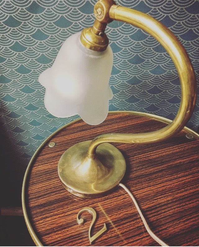 Lampe florale antique