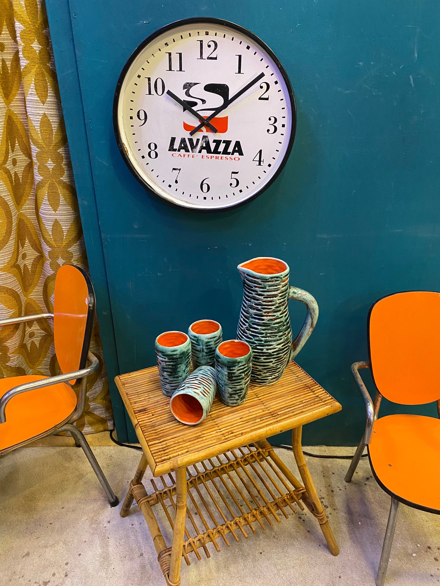 Petite table basse rotin 60’S