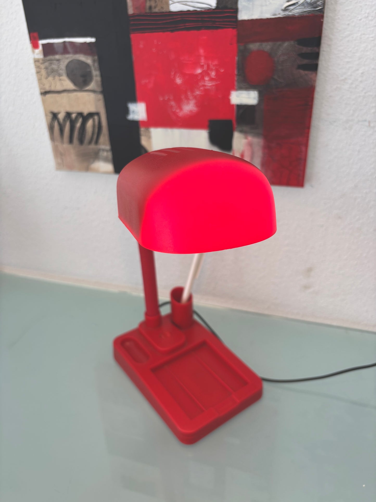 Lampe de bureau rouge Vintage 80’S