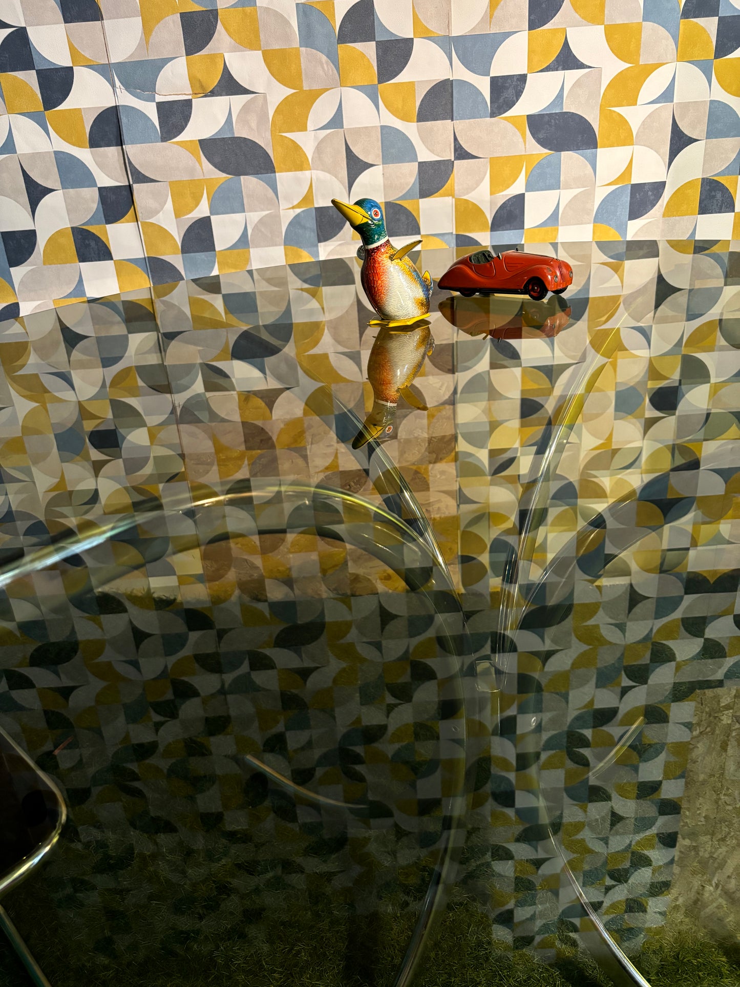 Table ronde Mushroom vintage 1970