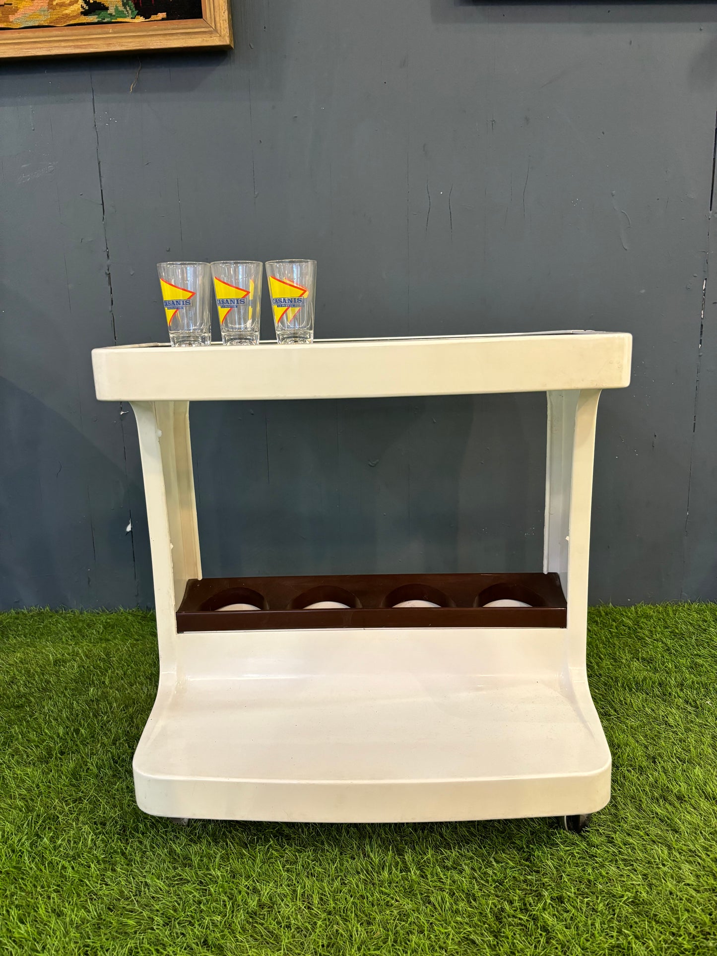 Desserte bar Roulettes vintage 70’s Design M.H FLAIR