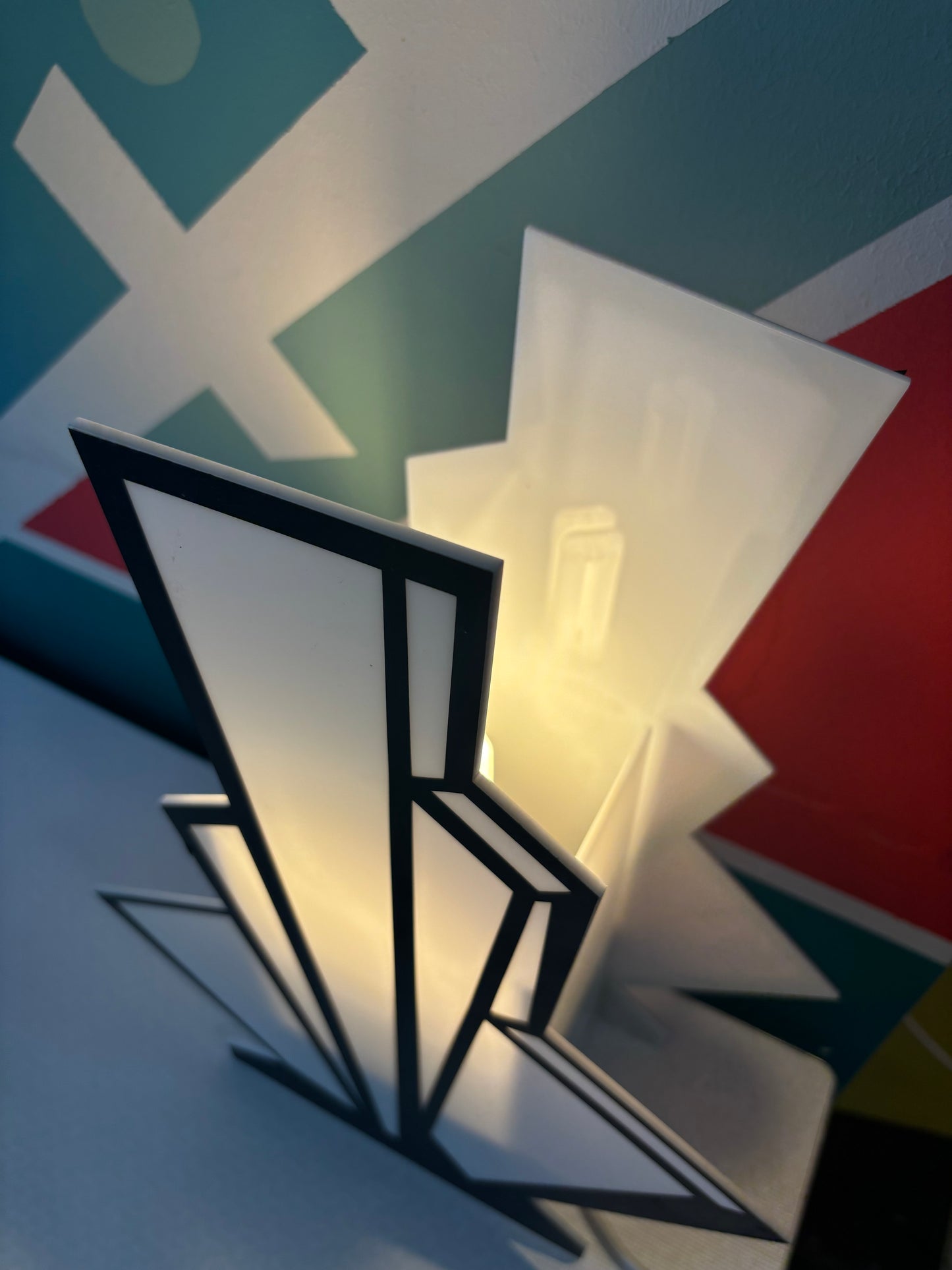 Luminaire plexi Art Deco
