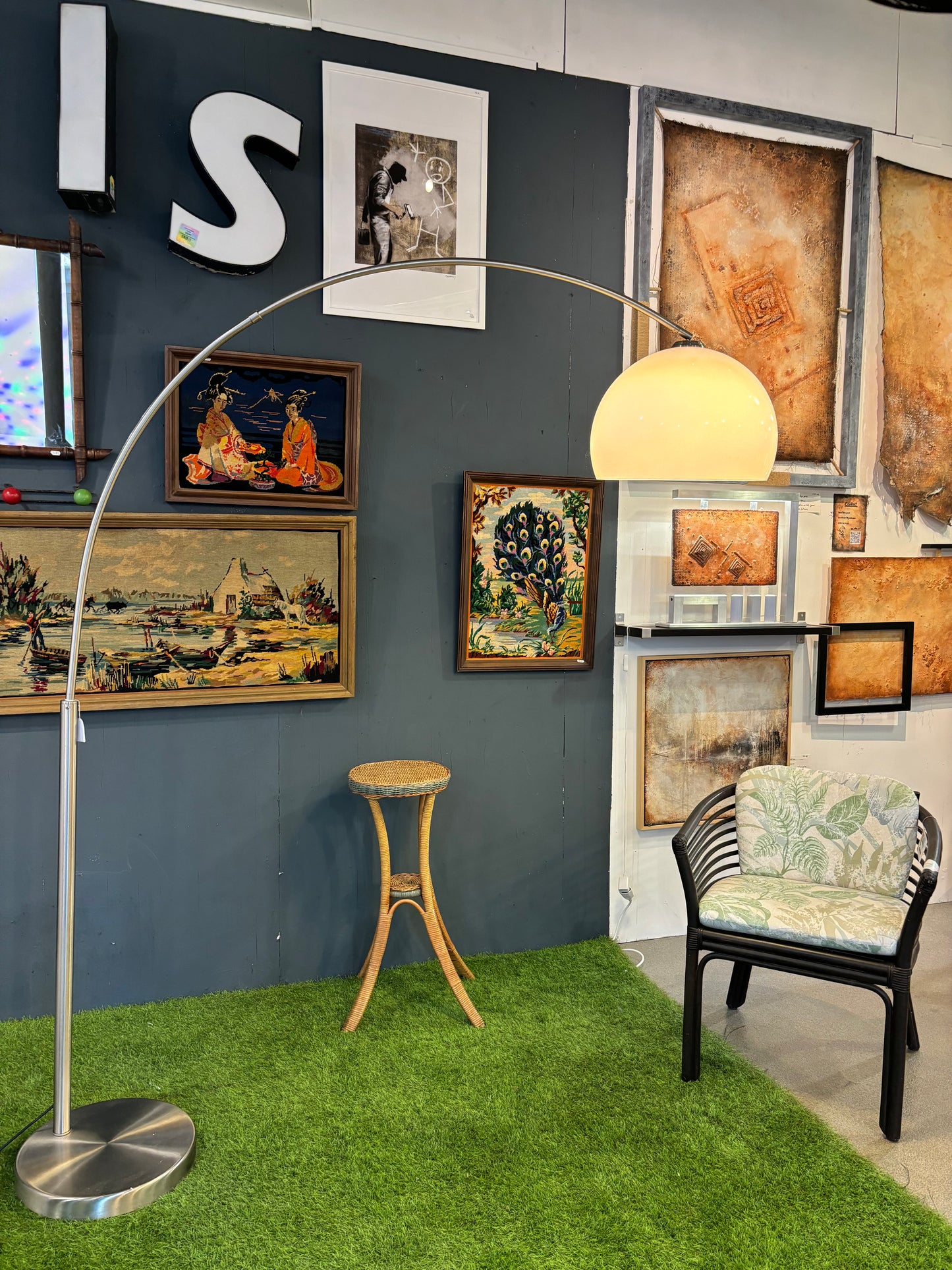 Lampadaire arc vintage