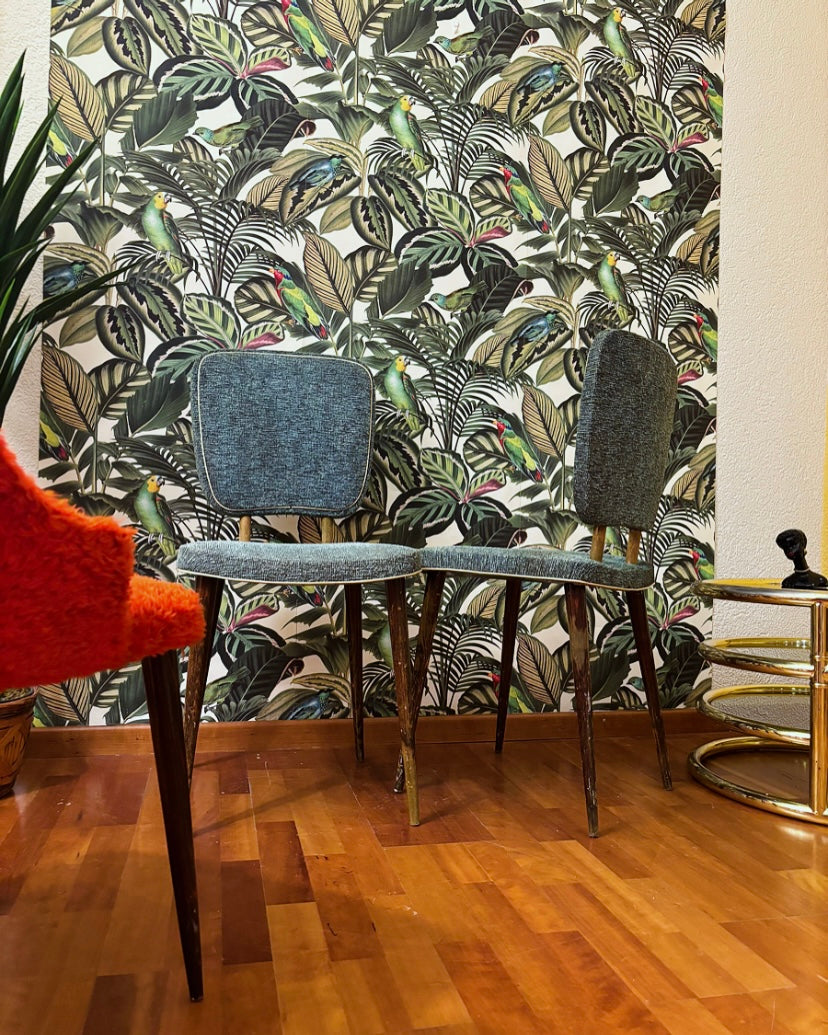 Chaise cocktail tissu vintage 50's