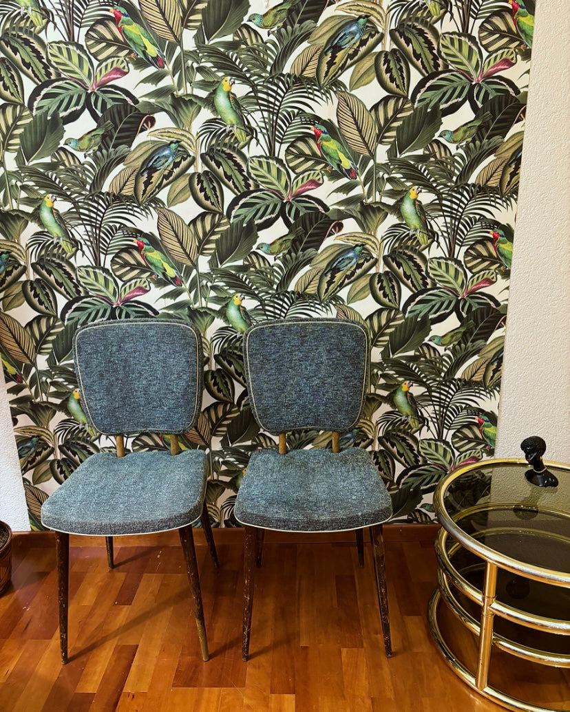 Chaise cocktail tissu vintage 50's