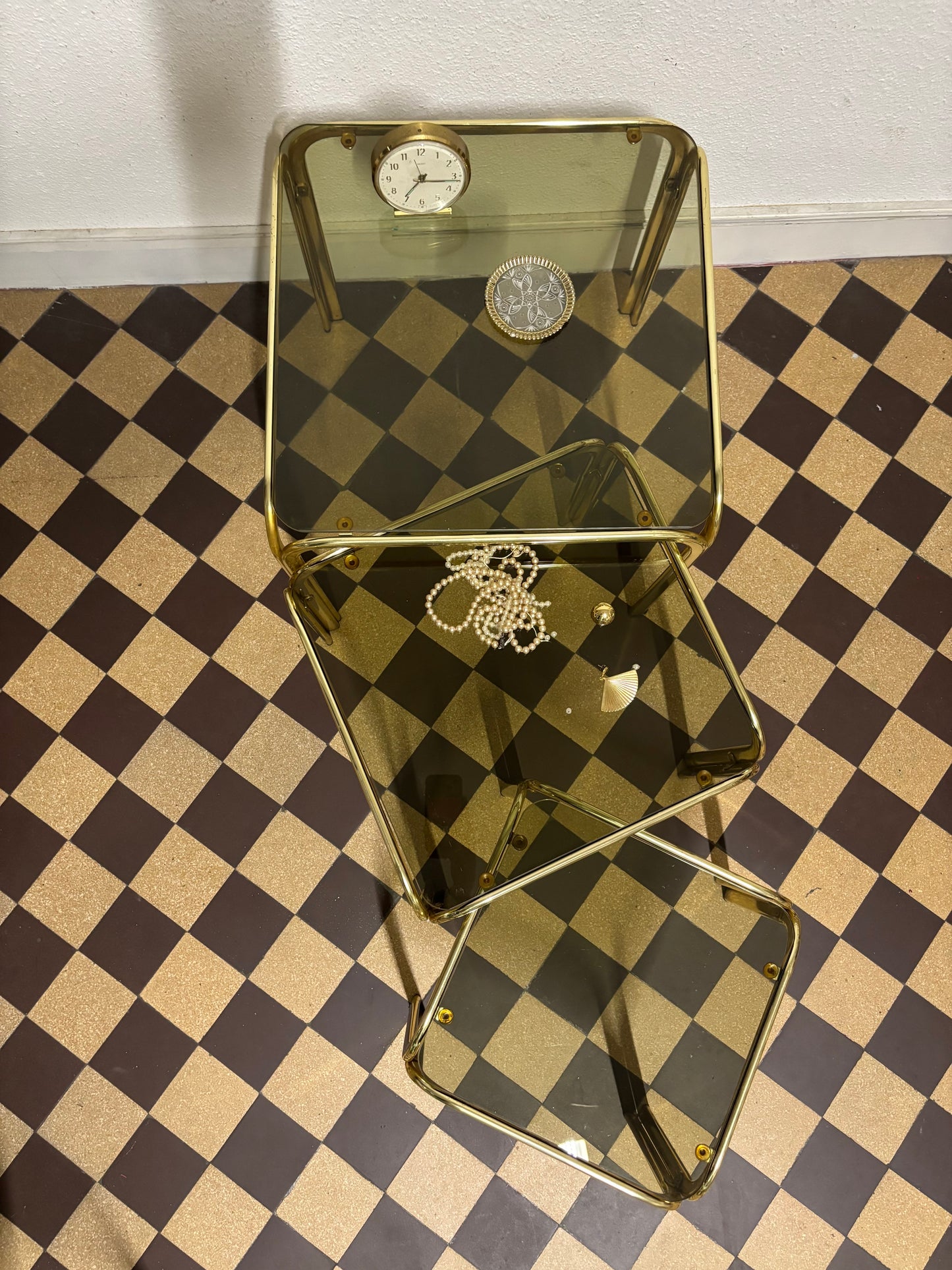 Ensemble tables gigognes vintage années 70