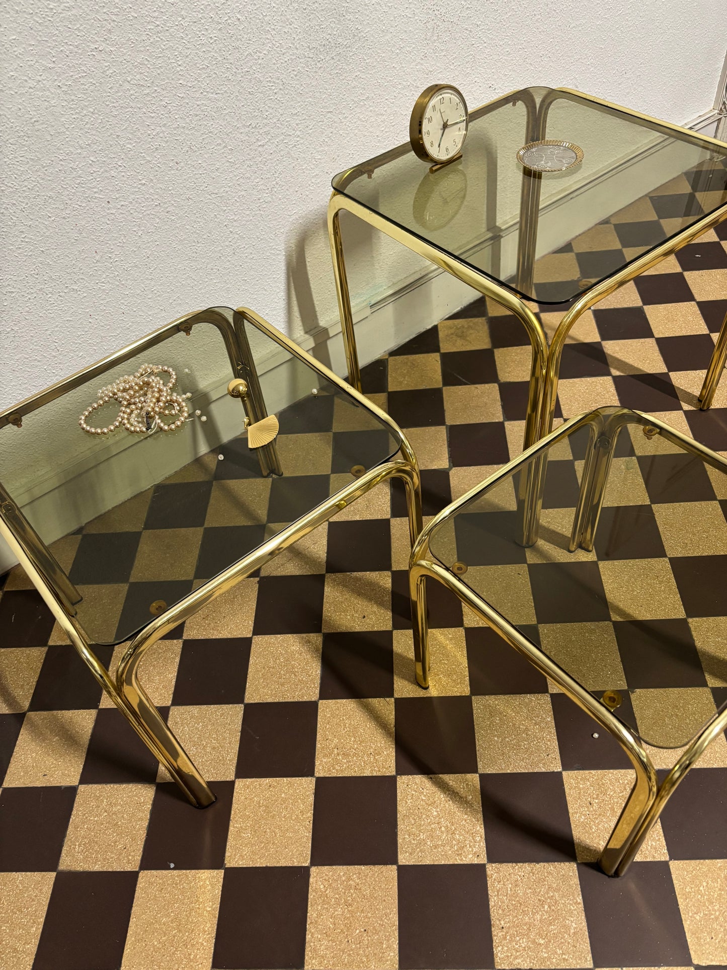 Ensemble tables gigognes vintage années 70