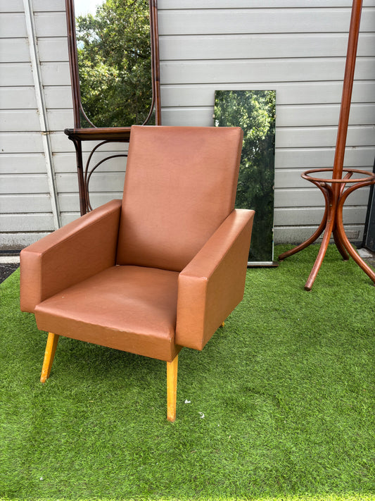Fauteuil club vintage Camel 
Années 50