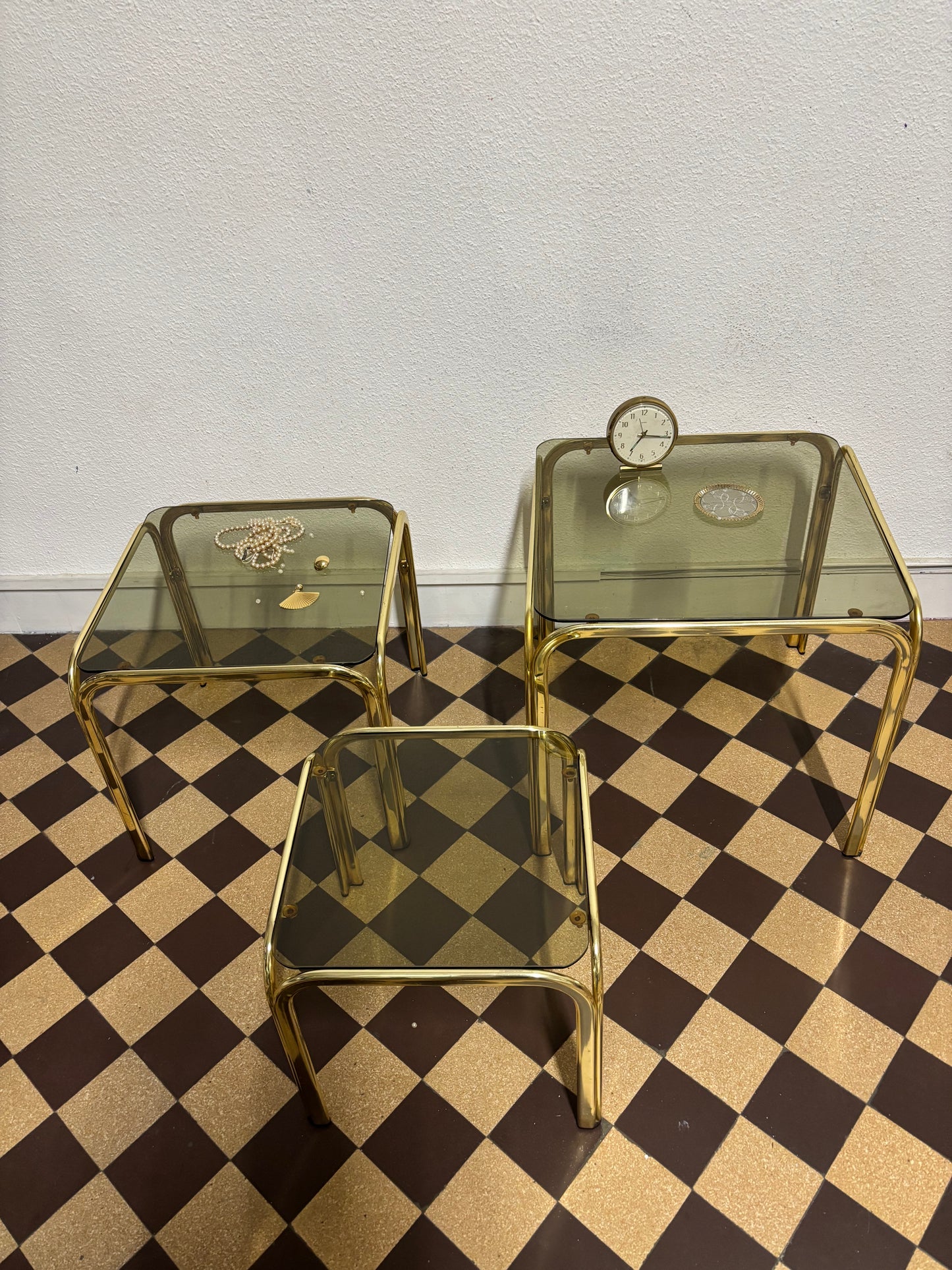 Ensemble tables gigognes vintage années 70