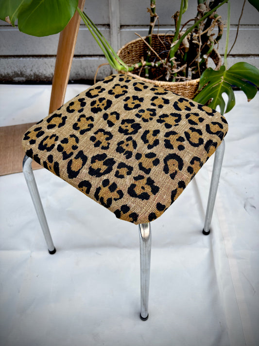 Tabouret upcycling Imprimé